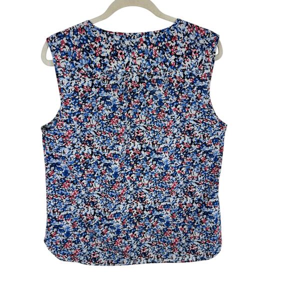 J. Crew Patriotic Floral Sleeveless Blouse 12 - Picture 5 of 9